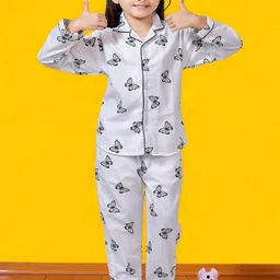Club96 White Cotton Blend Printed Night suits-picture-44
