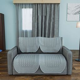 Aura Grey Cotton 4 Piece Sofa Cover-picture-16