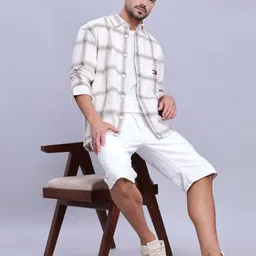 Tommy Hilfiger Men Oversized Fit Spread Collar Checked Cotton Casual Shirt image 5