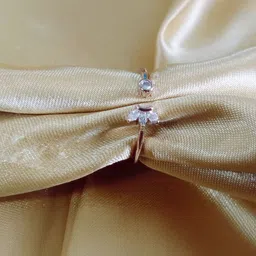 Timyka Rhodium Plated & American Diamond Studded Ring image 2