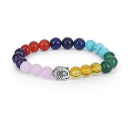 VIBESLE Unisex Beaded Slip-on Bracelet with Buddha-picture-45