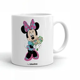 Mr UVD White & Pink Cartoon Characters Printed Ceramic Glossy Mug 350 ml-picture-22