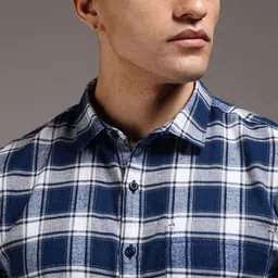 HERE&NOW Men Tartan Checks Checked Casual Shirt image 4