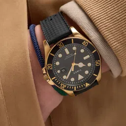 Timex Men Brass Embellished Dial & Straps Analogue Watch TW2Y05300UJ image 4