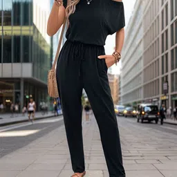 StyleCast Women One Shoulder Basic Jumpsuit image 3