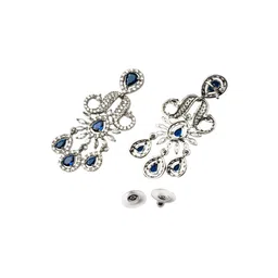 StileAdda Sliver Plated American Diamond Studded Jewellery Set image 2