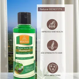 Khadi Pure Herbal Neem Sat Shampoo - 210 ml image 2