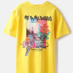 United Colors of Benetton Girls Graphic Printed Cotton T-shirt-image-90