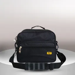 Black Men & Women Sling Bag - Extra Large Black Collection Pouch-image-98