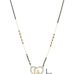 SUNHARI Gold-Plated Artificial Stones and Beads Mangalsutra image 4