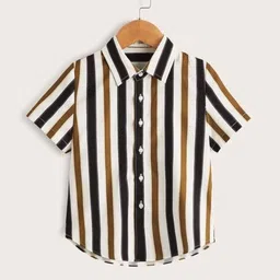 BAESD Boys Classic Multi Stripes Printed Casual Shirt image 2