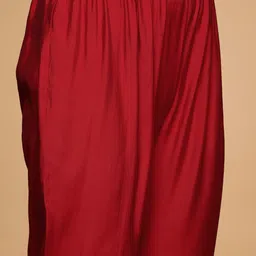 House of Pataudi Floral Yoke Design Round Neck A- Line Kurta & Trousers With Dupatta image 3