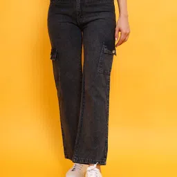 DehlizeTrendz Women Relaxed Fit Cargo Styles Cotton Jeans-image-43