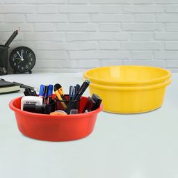 Kuber Industries Yellow & Red 3 Pieces Regular Desk Organisers-picture-41