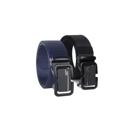 SHOPGLOBAL Men Textured Pack Of 2 Leather Belt-picture-37