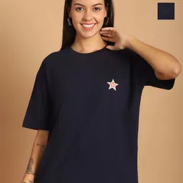 Metronaut Women Typography 2 Printed Drop-Shoulder Sleeves T-shirt-picture-10