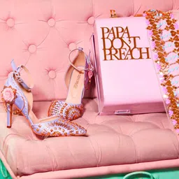 Papa Don't Preach PU Wedge Pumps with Bows image 1