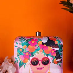 Swisni Floral Embellished Structured Sling Bag-picture-12