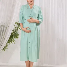 EASY MOM Maternity A-Line Midi Dress-picture-29
