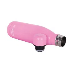 HAMSTER LONDON Pink & White Single Stainless Steel Solid Water Bottle image 3