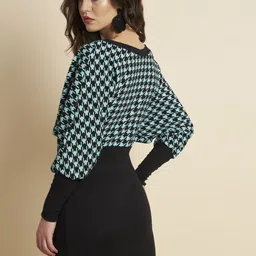 VANGULL Checked Cuffed Sleeve Wrap Dress image 5