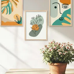 walllane Modern Wall Art With Frame Home Decor Wall Painting For Living Room Office Bedroom image 3