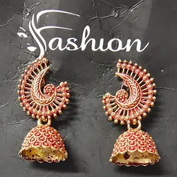 MUNMUN'S Crescent Shaped Jhumkas Earrings image 1