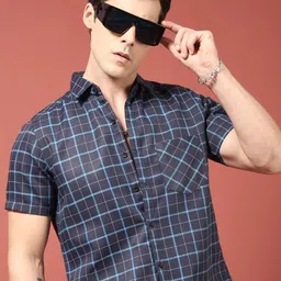THE BEETEL HOUSE Men Checked Relaxed Fit Casual Shirt-picture-36