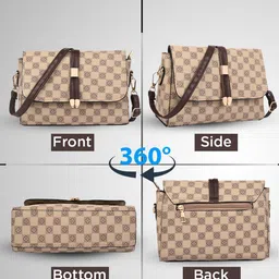 SAGEWARE Women Checked Crossbody Sling Bag image 2