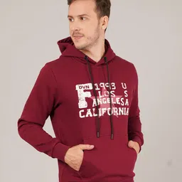 Davno Men Printed Hooded Sweatshirt image 2