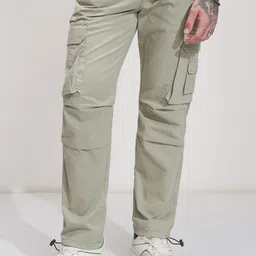 HIGHLANDER Men Comfort Straight Fit Cargos Trousers-picture-32
