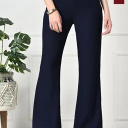 Gladly Women Pack of 2 Smart High-Rise Easy Wash Regular Trousers-picture-13