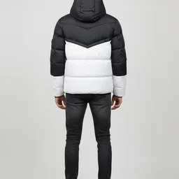 Mast & Harbour Men Long Sleeves Hooded Quilted Jacket image 2
