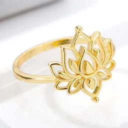 QUECY Gold-Plated Adjustable Finger Ring image 3
