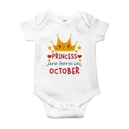 THE PRINT PLATTER Infants Born In October Printed Cotton Envelope Neck Bodysuit-picture-51