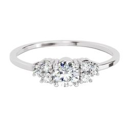 Sparkles White Gold 14K Diamond Studded Ring Diamond 0.82g-picture-12
