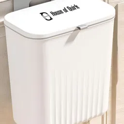 HOUSE OF QUIRK White Hanging Kitchen Trash Can With Lid-image-17