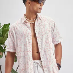 HIGHLANDER Floral Printed Relaxed Fit Pure Cotton Casual Shirt-picture-20
