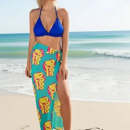 WOMAN IN YOU Printed Wraparound Sarong Swimwear Cover up Bottom-image-38
