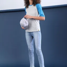 Campus Sutra Colourblocked Cotton Top image 3