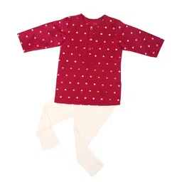 Sangria Boys Maroon Zari Work Kurta & Pyjama Set image 4