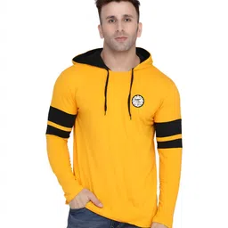 BEYOU FASHION Men Hooded Colourblocked T-shirt-image-41