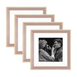Art Street Pink & White Wood Wall Photo Frames (Pack of 4)-image-47