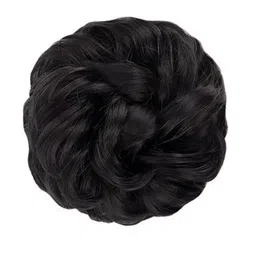 VIEWS Women Black Wavy Clip-In Bun Hair Extension - 6 inch-picture-36