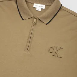 Calvin Klein Jeans Men Solid Polo Collar Cotton T-shirt image 4