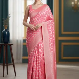 THREAD BOX Zari Linen Blend Banarasi Saree-picture-28