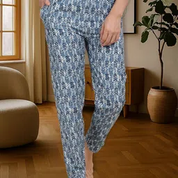Esplendido Women Printed Mid-Rise Pure Cotton Lounge Pants-picture-18