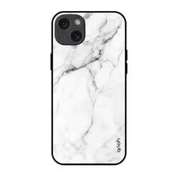 QRIOH Modern White Marble Printed iPhone 15 Plus Back Case-picture-38