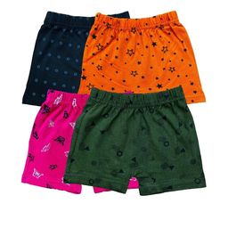 Fasha Kids Pack of 4 Conversational Printed Linen Blend Shorts-image-76