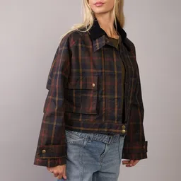 AMERICAN EAGLE OUTFITTERS Women Checked Open Front Jacket-picture-42